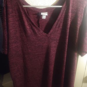 Woman's plus size short sleeve sweater